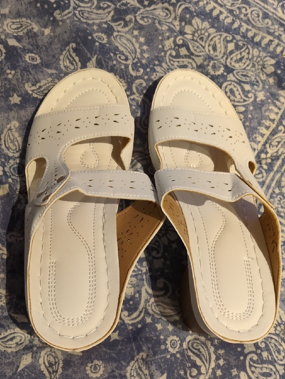 Comfort Slide Sandals - White Women's Casual Sandals